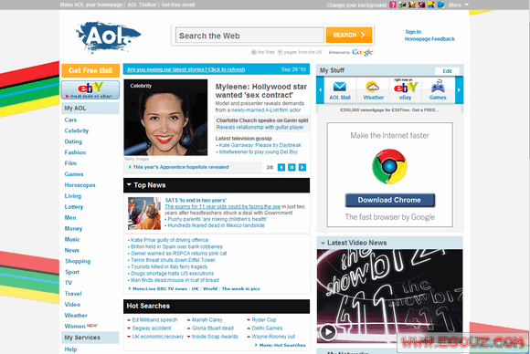 Aol.co.uk:英國AOL門戶網