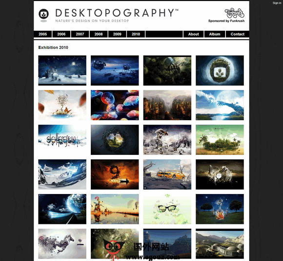 Desktopography:藝術桌面主題網