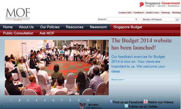 MOF:新加坡財政部官網