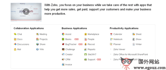 zoho線上辦公系統