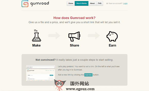 Gumroad:付費連結服務平臺