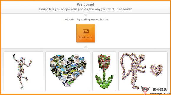 GetLoupe:線上版圖片牆製作工具
