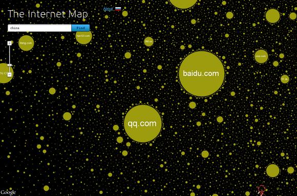 InterNet-Map:視覺化網站網際網路星球