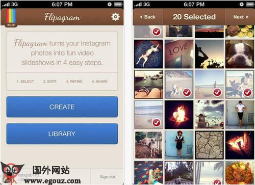 Flipagr.am:Instagram圖片幻燈片製作應用