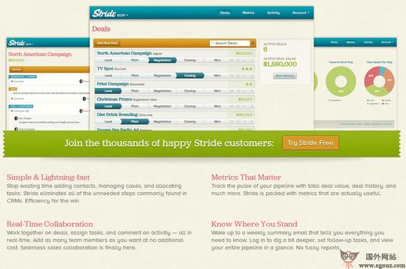 StrideApp:線上銷售程序協作管理工具