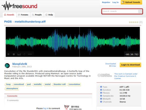 FreeSound:音訊樣本分享社群
