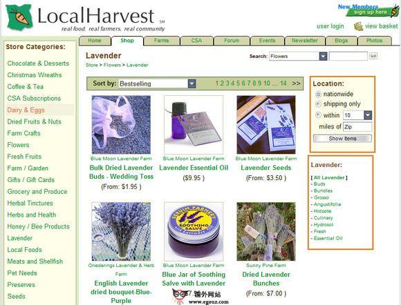 LocalHarvest:美國線上農產品搜尋平臺