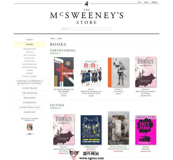McSweeneys:美國麥克斯文學雜誌