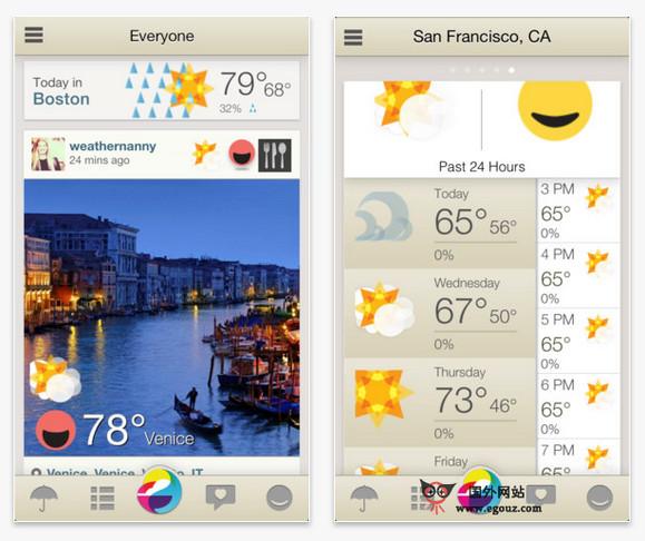 WeatherMob.me:基於社交的精準天氣預報平臺