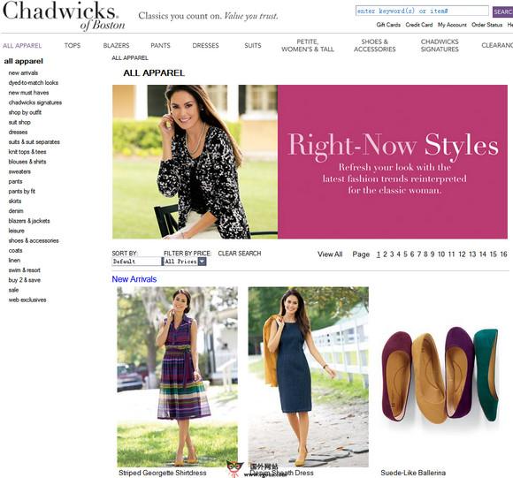Chadwicks:女性休閒時裝品牌購物網