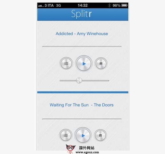 Splitr App:智慧手機播放不同音樂的應用