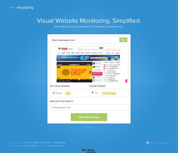 VisualPing:線上網站動態更新提醒工具
