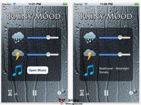 RainyMood:小資情調的聽雨噪音網