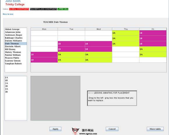 TimeTableWeb:線上學校時間表格製作工具