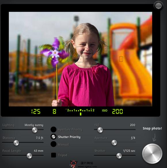 CamersSim:線上模擬單反相機拍照工具