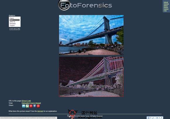 FotoForensics:線上圖片真假取證分析工具