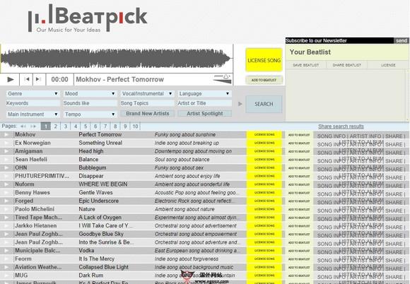 BeatPick:線上音樂搜尋與下載網