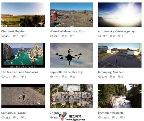 Dronestagr:無人機航拍視訊網
