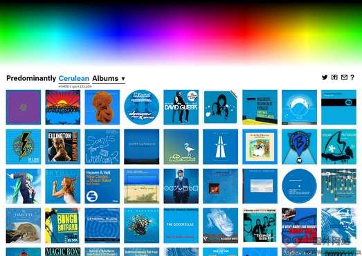 Predominant:基於顏色的音樂專輯試聽網