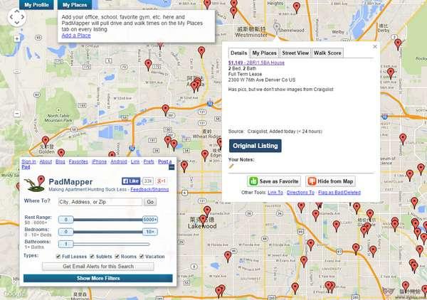PadMapper:基於地圖和租房資訊搜尋網