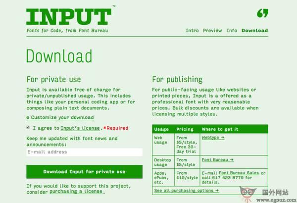 inPutFonts:免費程式設計字型庫