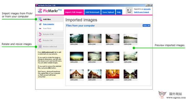 PicMarkr:線上圖片新增水印工具