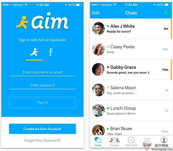 AIM:即時通訊社交平臺