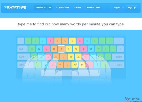 Ratatype:線上鍵盤指法練習網