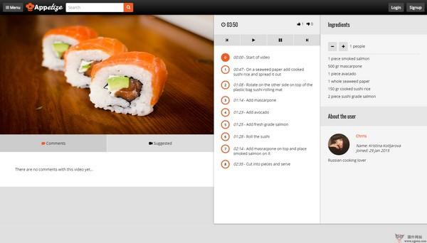 AppeTize:美食視訊教學平臺