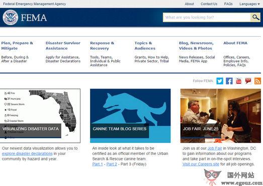 FEMA:美國聯邦緊急事務管理署官網