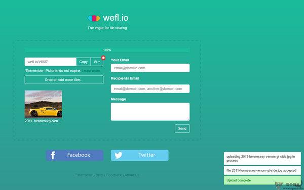 Weflio:免費圖片臨時空間儲存網