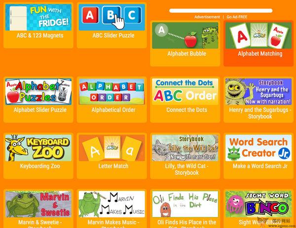 ABCya:免費兒童教育遊戲平臺