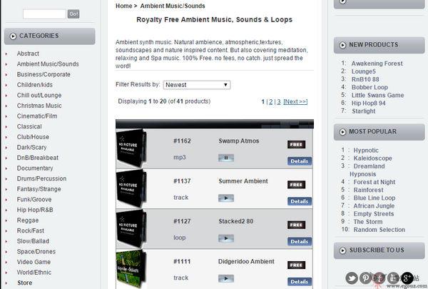 DL-Sounds:免費版稅音訊網