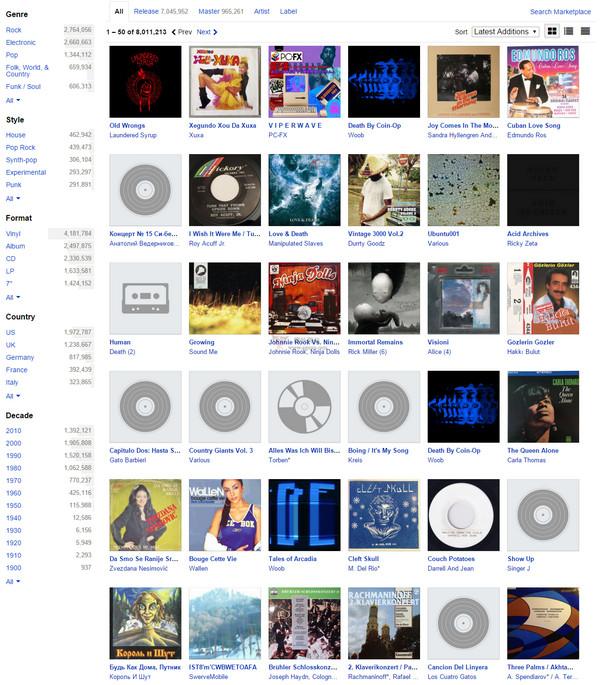 Discogs:線上音樂收錄資料庫
