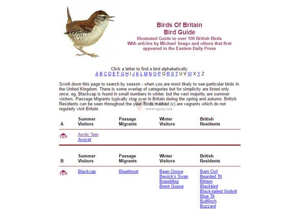 BirdsOfBritain:英國鳥類網路雜誌