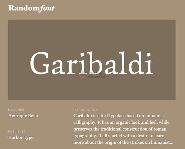 RandomFont:隨機字型設計展示網