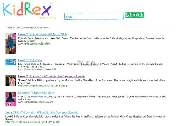KidRex:兒童安全搜尋引擎