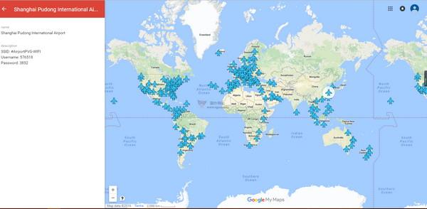 世界各大機場免費WIFI地圖